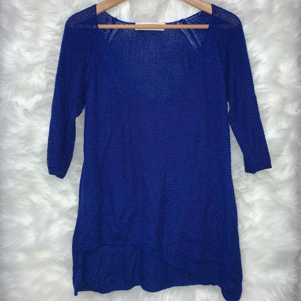 Zara Knit | Asymmetrical Front Knit Blouse